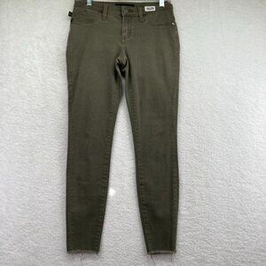 Rock Republic Womens‎ Kashmiere Jegging Jeans Size 4  Olive Green Denim Raw Hem